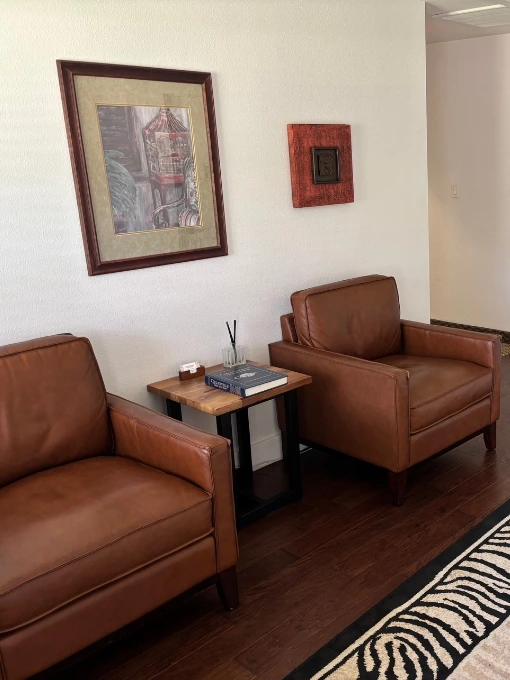 Ray Chiropractic & Wellness lobby with comfortable chairs and calming decor